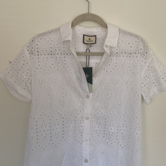 NWT Tuckernuck Provincial Eyelet Corsica Coverup XS - Picture 4 of 6